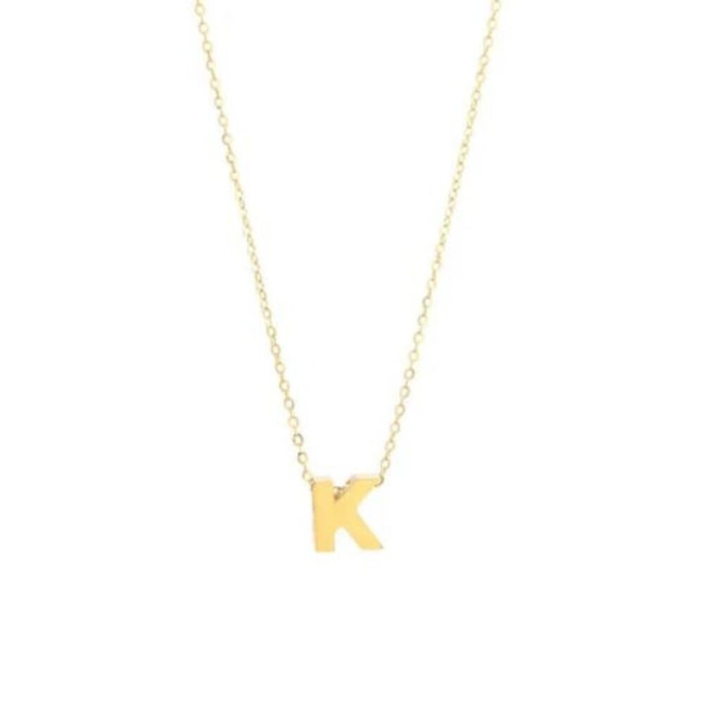 14K GOLD K INITIAL NECKLACE